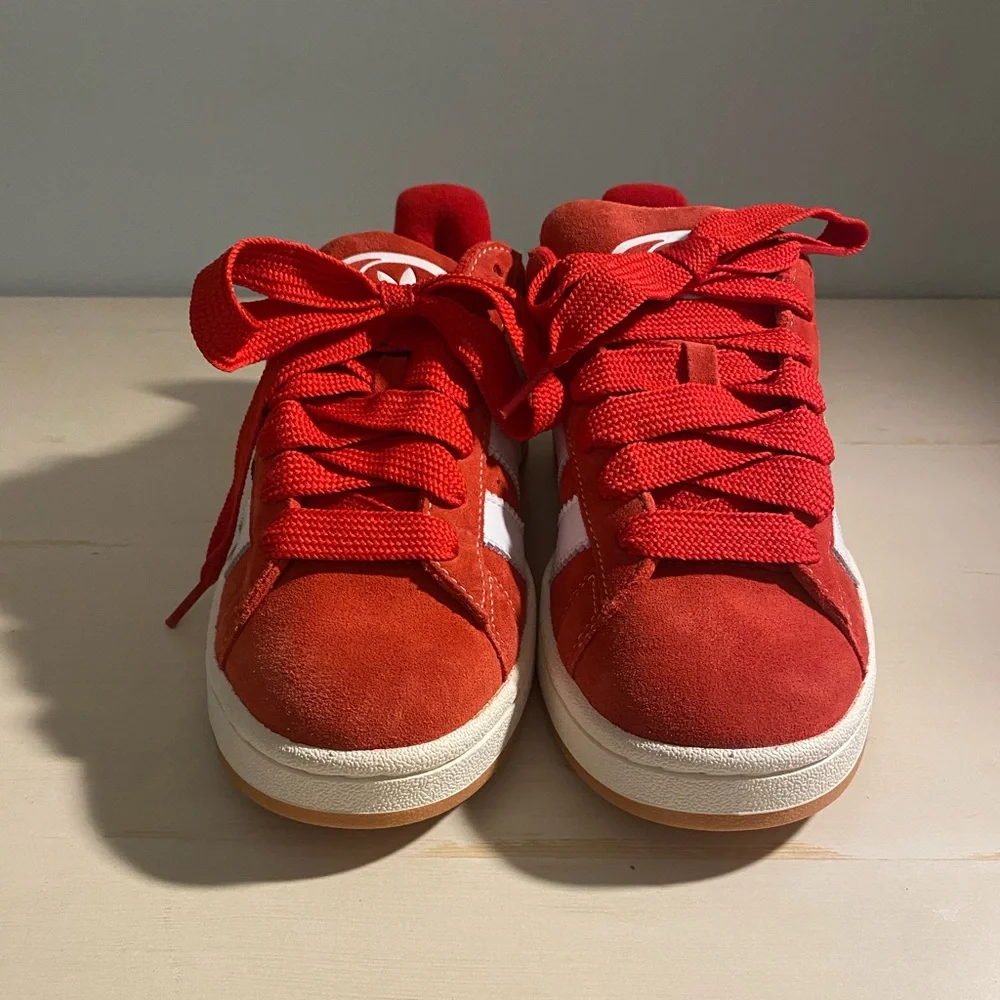 adidas Campus OOS Red Suede Sneakers with Ribbon Laces Unisex NWOT